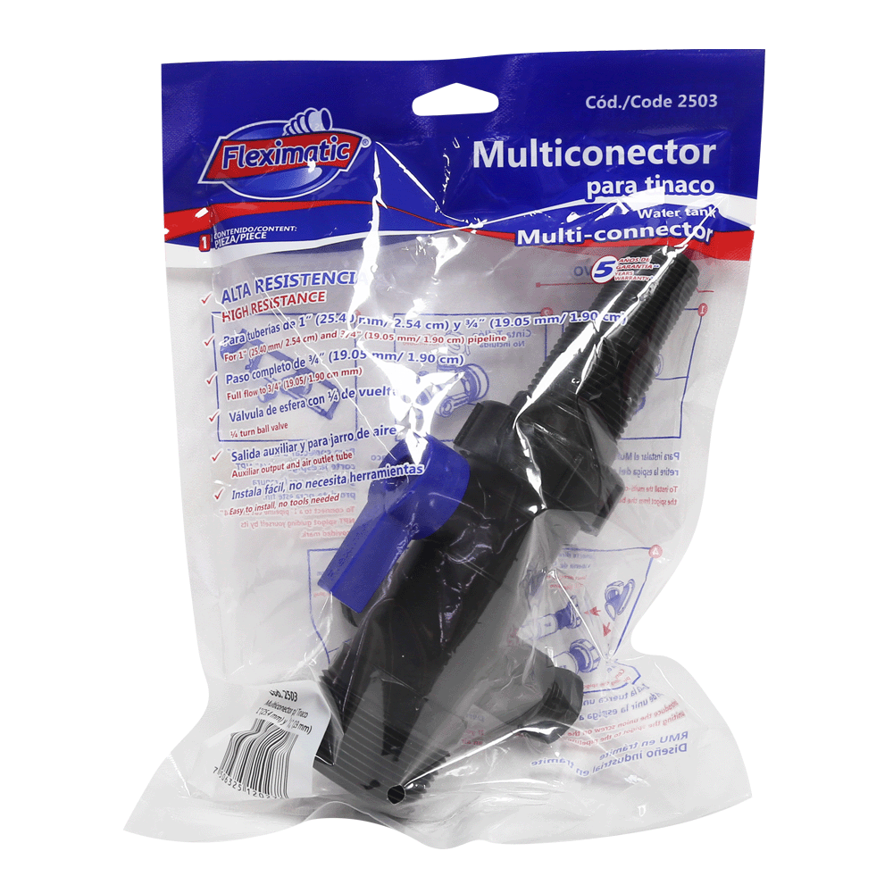 Multiconector 3/4 y 1" para Tinaco 2503