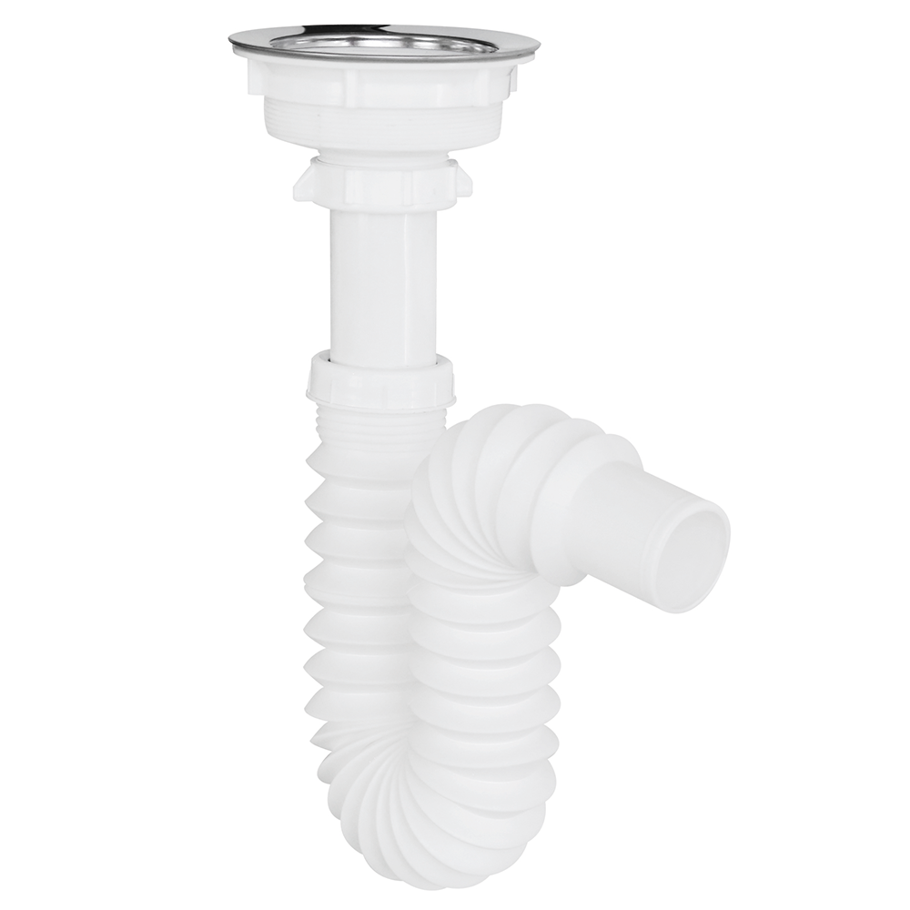 Canasta Sifón Flexible Lavatrastos, Extensión 55cm