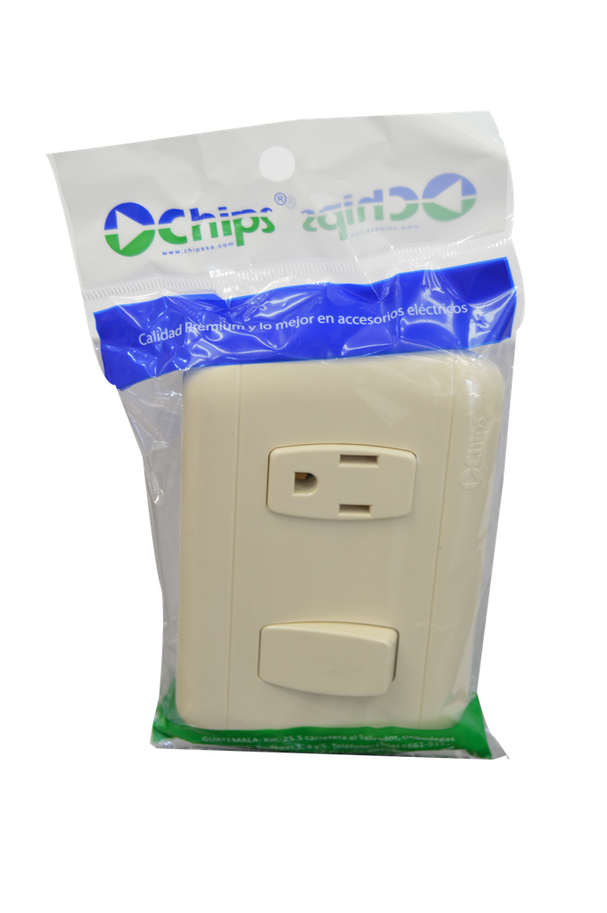 Interruptor Sencillo y Toma Polarizada