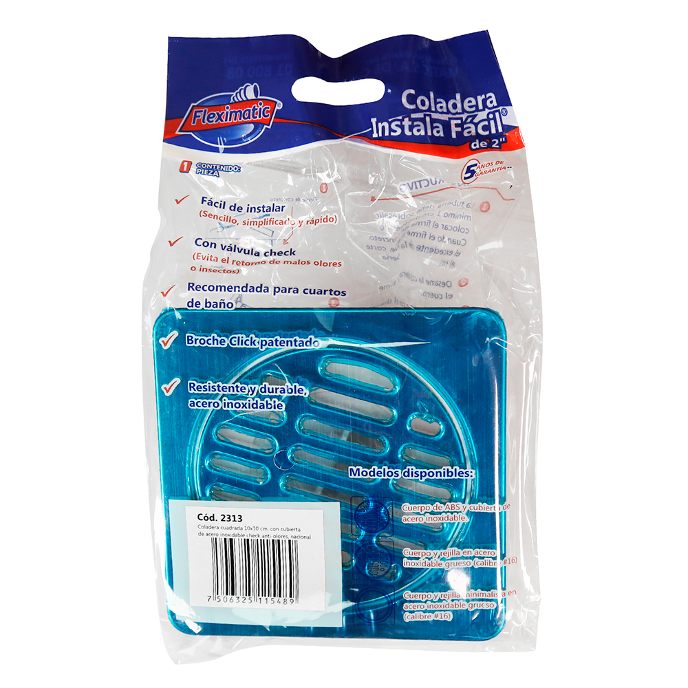 Reposadera 10x10cms Cubierta Inox 2´  2313