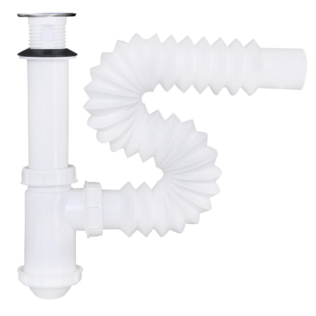 Desague/Bote y Sifon Flex p/lav 55 cms 2919
