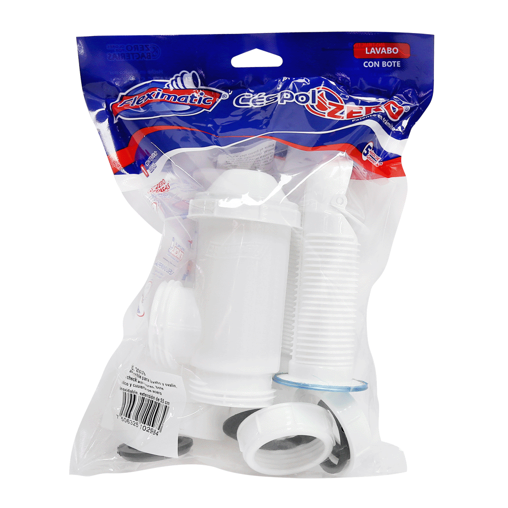 Desague/Bote y Sifon Flex p/lav 55 cms 2919
