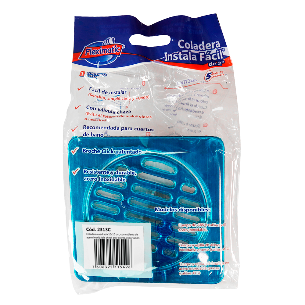 Reposadera 10x10cm Inox 2´ ADAPTADOR 2313-C