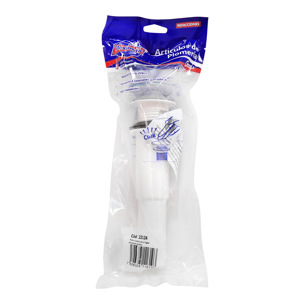 Tubo Contra Zero Fugas c/push button 2212A