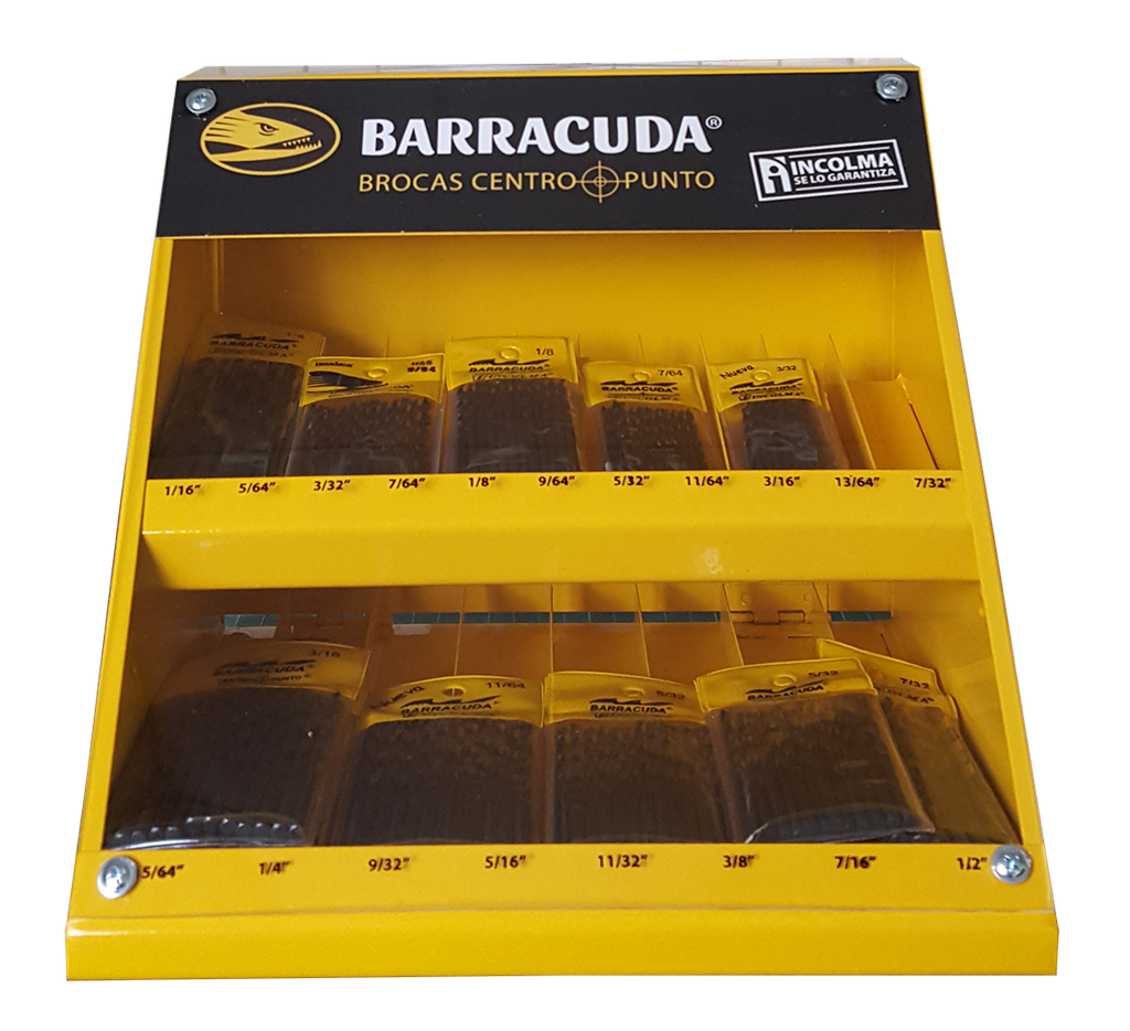 Exhibidor de Brocas HSS Barracuda 13R, 216Uni