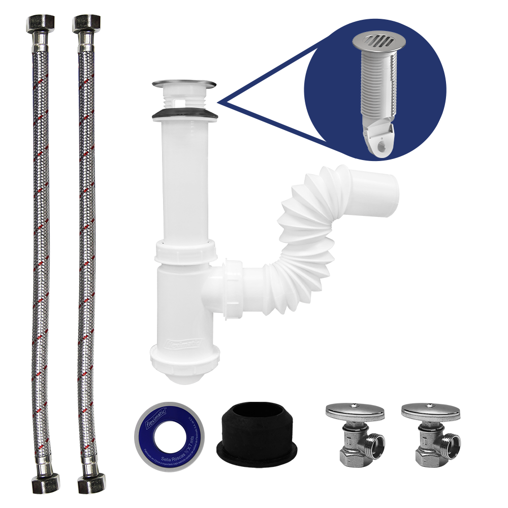 Kit completo Instalacion p/Lavamanos 3204