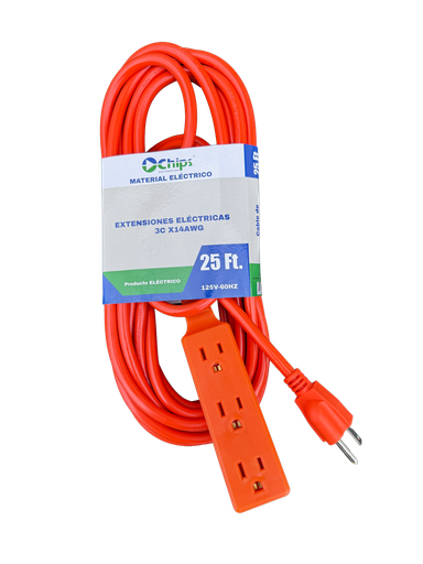 [14742] Extensión Profesional, 25Ft Naranja