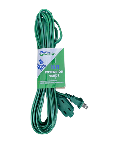 [14999] Extensión Eléctrica 18 Ft Color Verde